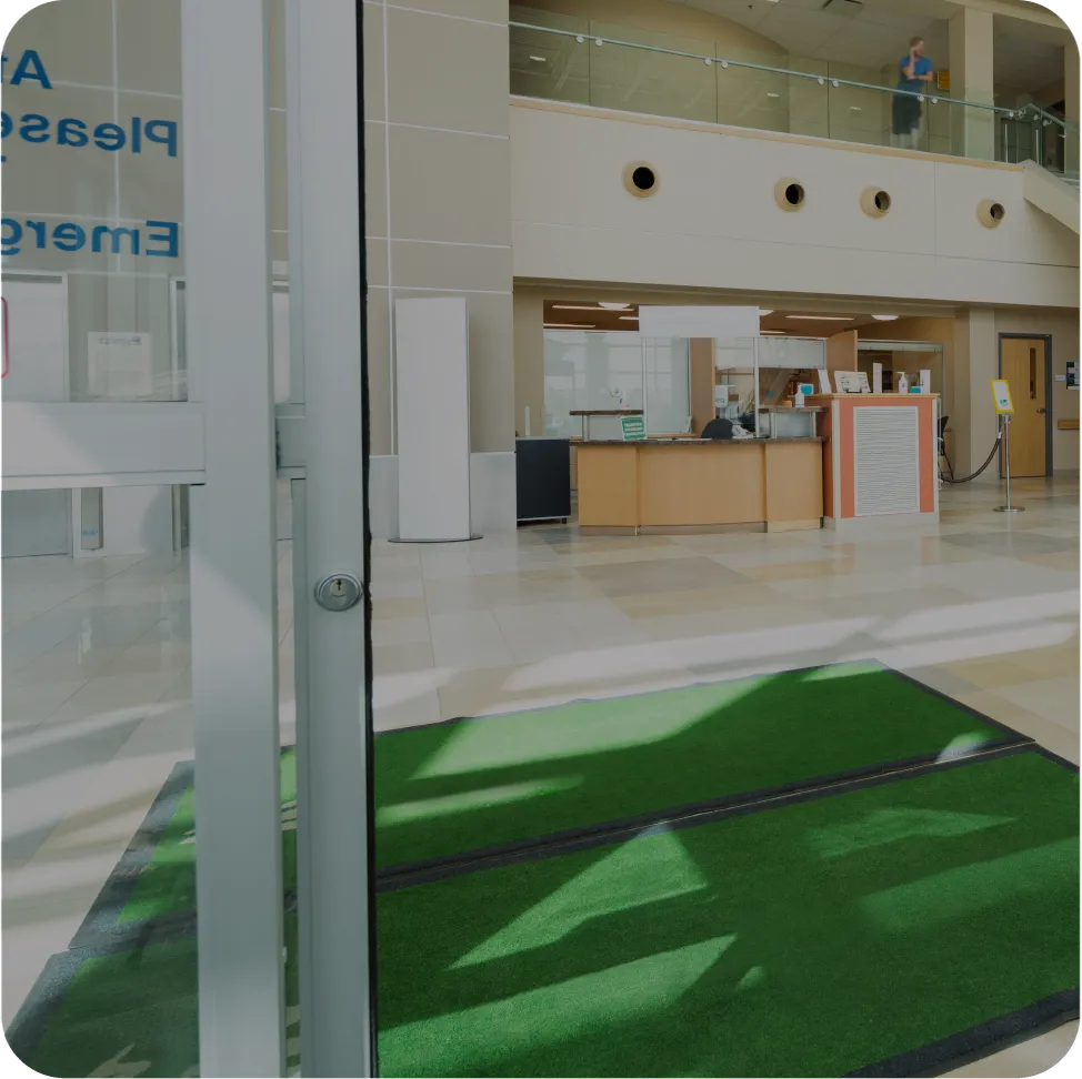 Floor mats in a medical facility